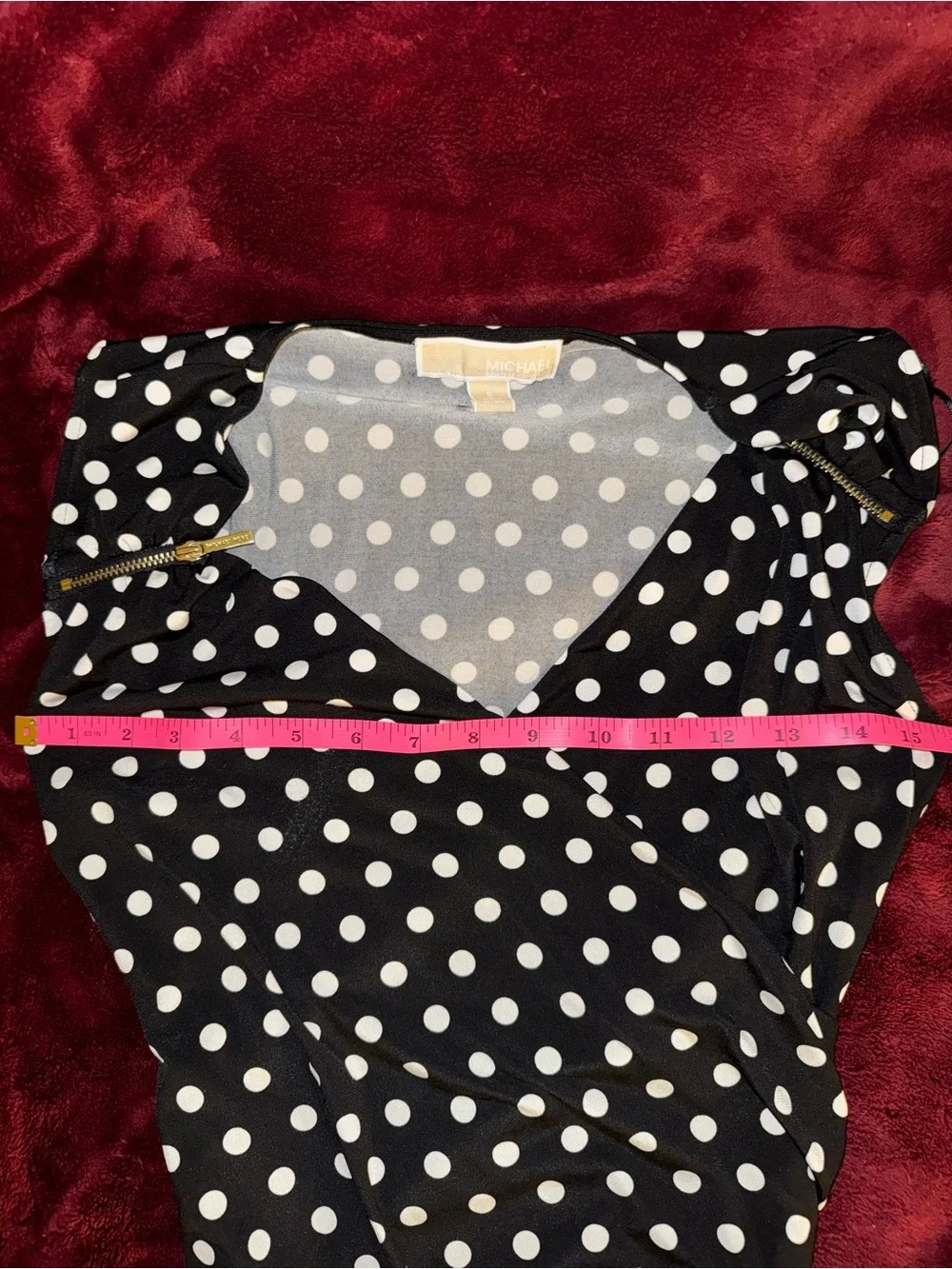 Michael Kors Black & White Polka Dot Mini Dress